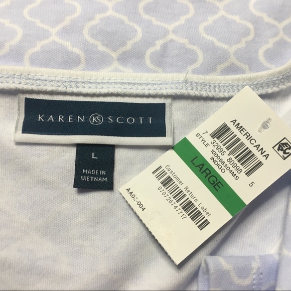 Karen Scott Lighthouse Embellished Graphic T-Shirt Short Sleeve Coastal Large - Picture 3 of 7